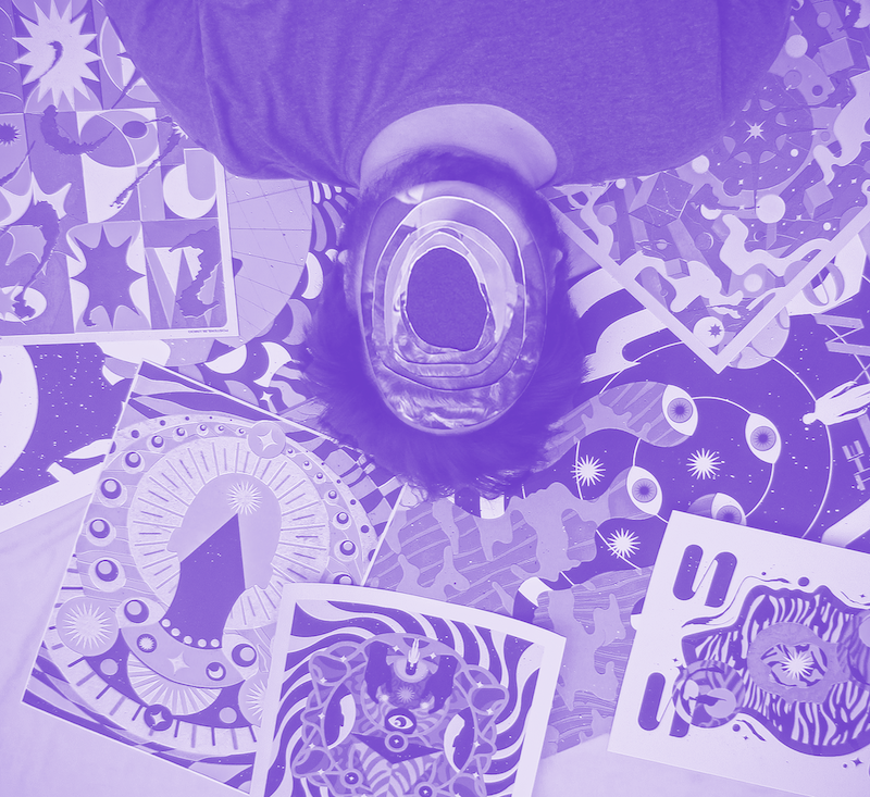 Blumoo talks with us about the cosmic, the joy of freelance, and deciding on graphic design.
